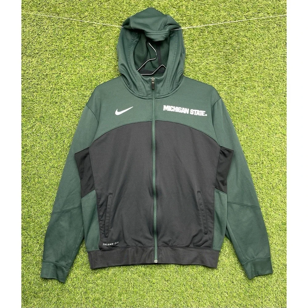 Michigan State Spartans Nike Hoodie Mens Medium M Sweatshirt Hoodie Football